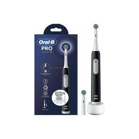 Oral-B Pro Series 1 + Ekstra refill Sort Elektrisk tandbørste